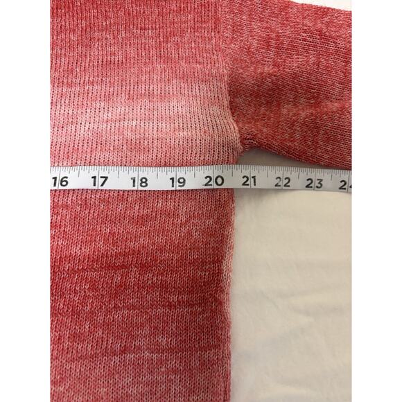 Prana Nightingale Size M Sweater Twisted Open Back Pink Ombre Wool Blend Ballet - Picture 9 of 10